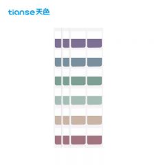 天色（TIANSE） 莫兰迪标签索透明指示贴N次贴45*28mm60枚 TS-4328 浅色（大号）