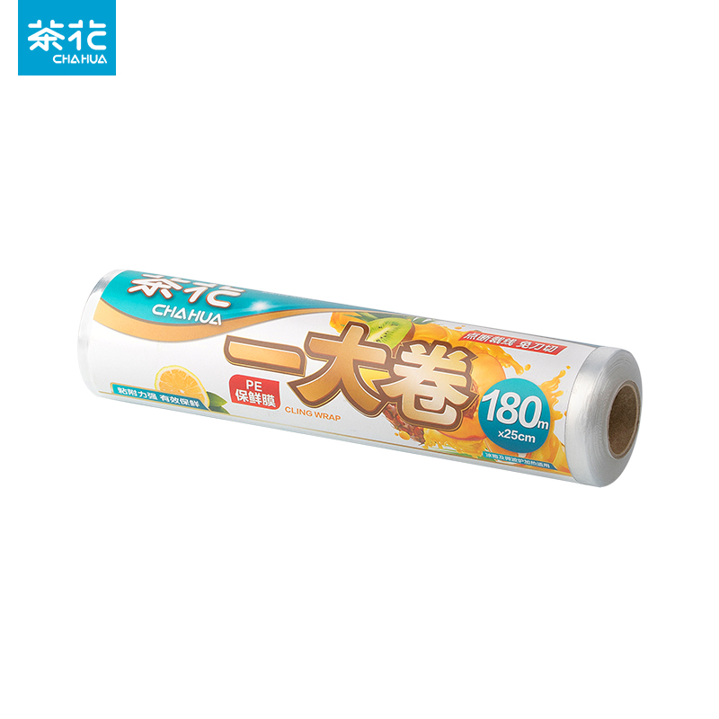 茶花（CHAHUA） 一大卷点断式保鲜膜缠绕膜冰箱蔬菜水果保鲜耐高低温 一大卷点断保鲜膜M1801卷 305013