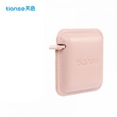 天色（TIANSE） 迷你卷尺2米厚款方形 随身皮尺家用量衣服裁缝自动卡位 TS-5707 淡彩粉