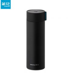 茶花（CHAHUA）053020不锈钢黑色保温杯450ml长效保温抗菌材质