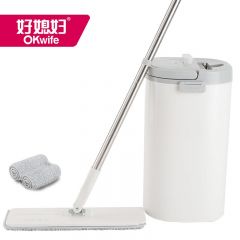 好媳妇（OKwife）刮刮桶免手洗平板拖把懒人拖地家用木地板清洁工具共2块拖布AGW-4501