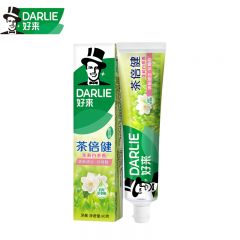 好来（DARLIE）黑人牙膏茶倍健茉莉白茶90g防蛀黄牙垢烟渍含氟牙膏成人