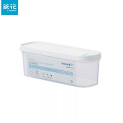 茶花（CHAHUA）000016 抗菌长款保鲜盒1.3L盒身可视自带提手
