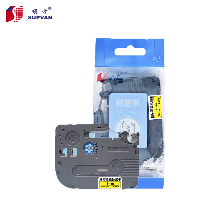 硕方 标签机色带L-P621  黄底黑字 9mm