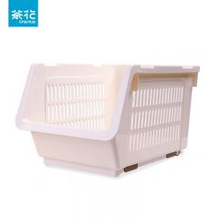 茶花（CHAHUA） 2894 收纳筐 厨房置物架斜口可层叠收纳筐收纳箱收纳篮 颜色随机