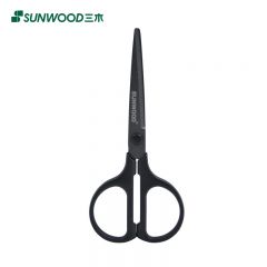 三木（SUNWOOD） 名匠系列150mm特氟龙防粘防锈家用剪刀/办公用品黑色MC31