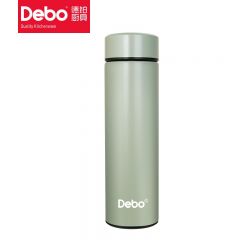 徳铂（Debo） 智能显示温度保温杯不锈钢直身杯500ml 不莱梅 绿色 DEP-736