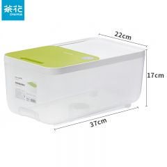 茶花（CHAHUA）家用防潮储米箱15斤装012005芮格滑盖米桶