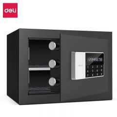 得力(deli) 保险柜 高25cm家用小型密码保险箱保管箱 可入墙入柜 锐剑92619