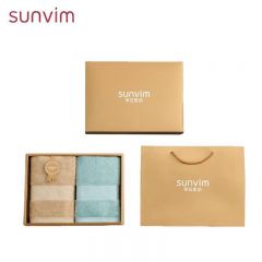 孚日家纺（SUNVIM） 亚特兰斯系列纯棉毛巾礼盒颜色随机发货毛巾双条装礼盒