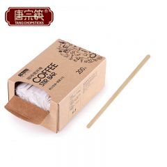 唐宗筷 C6652一次性咖啡搅拌棒木质咖啡调棒高端盒装14cm200支独立装C6652