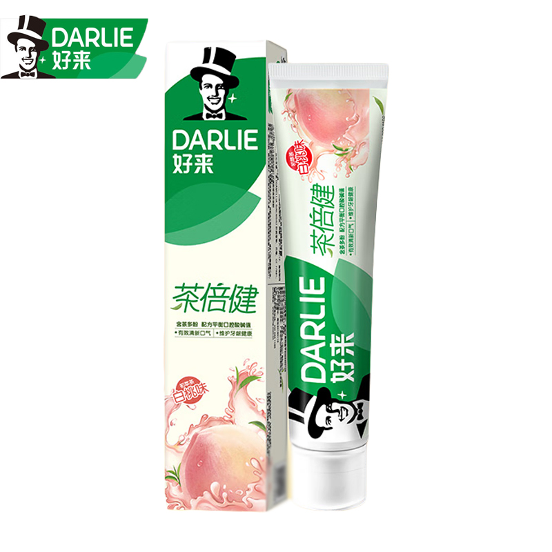 好来（DARLIE） 茶倍健初萃茶白桃味牙膏160g平衡口腔酸碱值