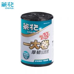 茶花（CHAHUA）301002 厚韧加厚黑色垃圾袋不易脏手点断设计120只45*50cm