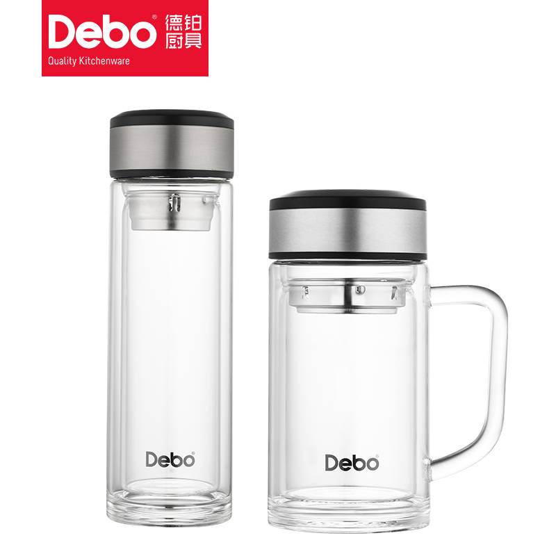 徳铂（Debo） 汉纳斯双层玻璃杯 耐温差茶杯 DEP-743