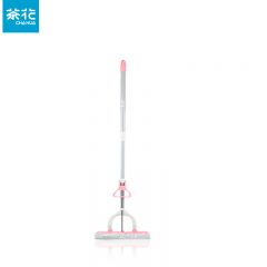 茶花（CHAHUA）4710 胶棉拖把家用免手洗拖布懒人吸水海棉地拖对折式挤水 粉色一把