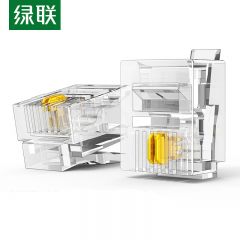 绿联（UGREEN）NW138 6P2C电话线接头 RJ11接口水晶头 2芯语音电话线连接插头 100个装 80106