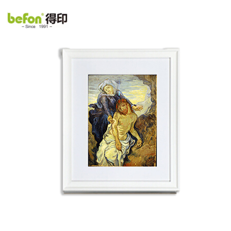 得印（befon） 实木相框摆台8寸巴洛克白色烤漆相片框欧式木质相片挂墙画框照片墙组合框2166