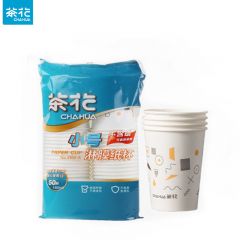 茶花（CHAHUA）3101-A 一次性杯子家用纸杯大加厚口杯茶杯一次用纸水杯热饮 180ml 1包共50只