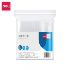 得力（deli） 食品自封袋8号17*23cm A5纸尺寸防水收纳 40只装(附标签) 19254