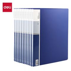 得力(deli) 12本/箱 A4资料册透明活页试卷册插页袋20页档案夹5002
