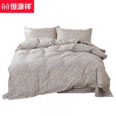 恒源祥 舒棉平纹印花四件套床单被套枕套床上套件四季款 蔷薇 200*230cm