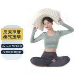 睡眠博士（AiSleep）枕头 超大颗粒泰国乳胶枕进口天然乳胶枕 成人按摩颈椎枕芯