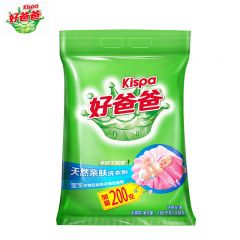 好爸爸（Kispa） 天然亲肤洗衣粉2.08kg+200g加量家庭装宝宝衣物适用清新花香柔顺速溶