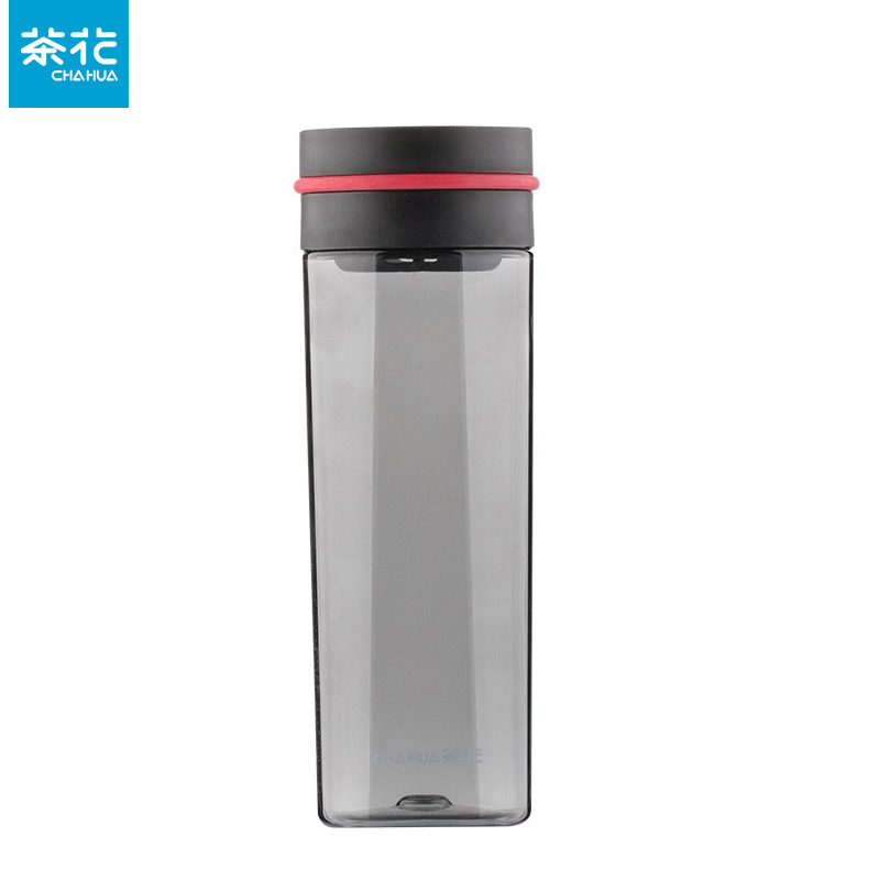 茶花（CHAHUA）便携瑞斯特黑色随行杯470ml 茶滤设计密封防漏 050007