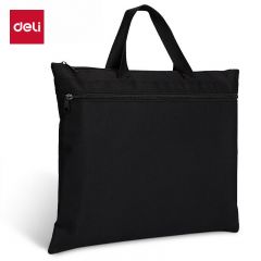 得力（deli） 5840 双层商务手提袋 黑色 牛津布包公文包商务男女职业文件事务包通勤手提包办公用品
