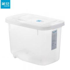 茶花（CHAHUA）L012003银离子抗菌防潮储米桶20斤装密封储藏翻盖即取米
