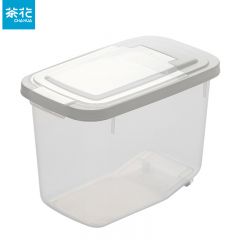 茶花（CHAHUA）收纳防潮米桶20斤装流线造型透明箱体 012001