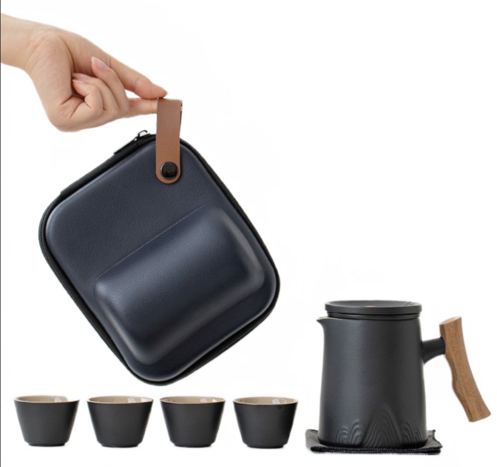 京东京造 一壶四杯户外便携功夫茶具套装