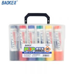 宝克（BAOKE）20mm 12色POP唛克笔套装 海报广告画笔 彩色马克笔记号笔 MK850-20