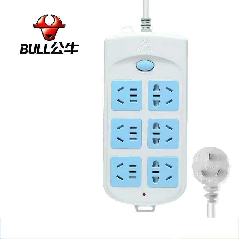 公牛（BULL） GN-603新国标插座/插线板/插排/排插/接线板/拖线板 蓝白色 全长3米超功率