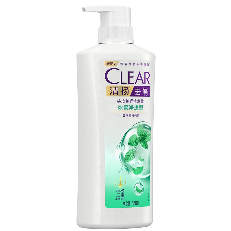 清扬（CLEAR） 去屑洗发露冰爽薄荷净透型650g