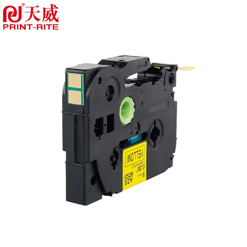 天威 TZE-Z621 覆膜标签色带适用兄弟PT-E115标签机色带9mm打印机色带 带芯片 支