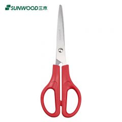 三木（SUNWOOD） 效率王系列168mm办公家用生活剪刀红色P74