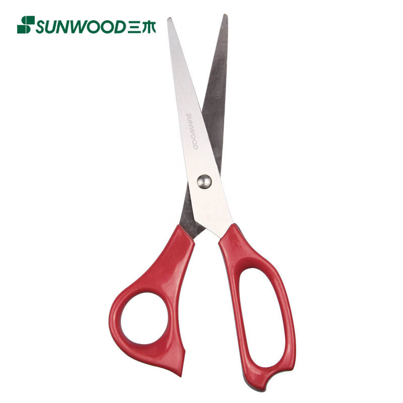 三木（SUNWOOD） 效率王系列 178mm不锈钢办公家用生活剪刀/家用裁缝剪红色P73