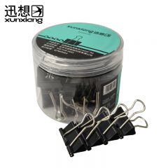 迅想长尾票夹燕尾夹 19mm黑色 40只/筒