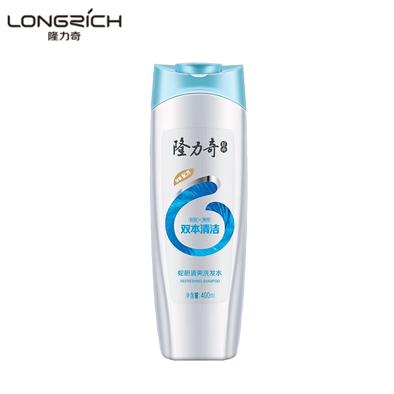 隆力奇（LONGRICH）蛇胆清爽洗发水男女士洗发露深层洁净留香400ml