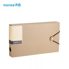天色（TIANSE） 发票夹增值税发票收纳盒   办公用品 TS-10005 古铜棕