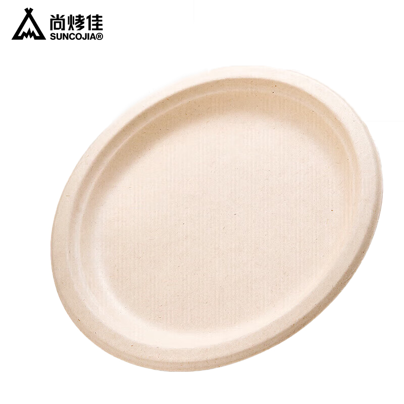 尚烤佳（Suncojia） SKJ-414一次性餐具防水防油可降解圆盘纸碟30只