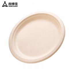 尚烤佳（Suncojia） SKJ-414一次性餐具防水防油可降解圆盘纸碟30只