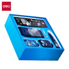 得力68910中国航天电动文具套装(蓝) 盒