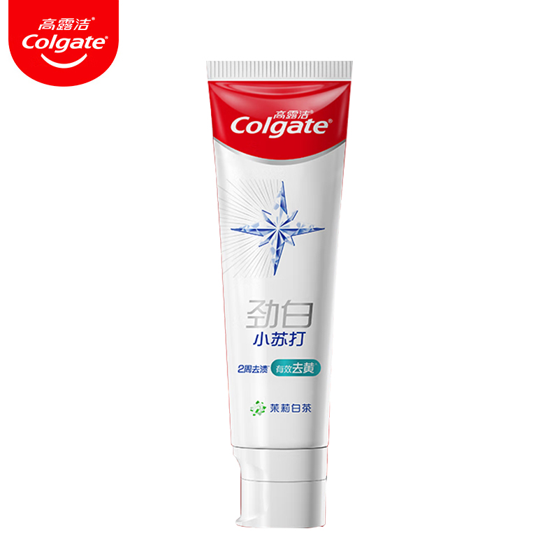 高露洁（colgate） 洁净去渍清新口气 劲白茉莉白茶味牙膏120g