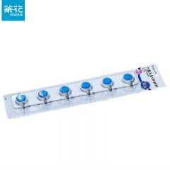 茶花（CHAHUA）门后塑料无痕挂钩墙壁挂衣服衣帽浴室毛巾挂衣钩壁挂粘钩六组挂钩51011K 颜色随机【1个装】