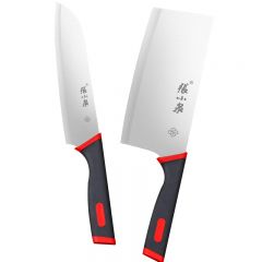 张小泉 红韵系列刀具两件套不锈钢切片刀小厨刀家用厨房刀具 D31560100