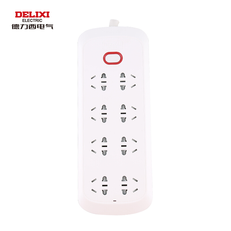 德力西电气（DELIXI ELECTRIC） 双排 8个五孔 1.8米CDK2082P8