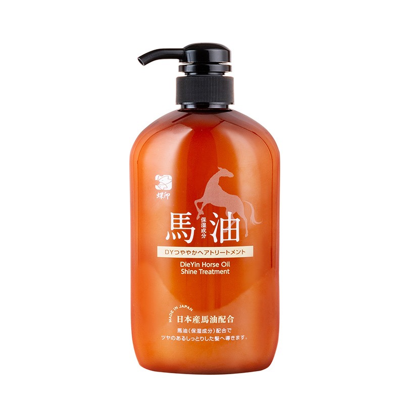 蝶印 日本原装进口 北海道马油柔亮滋养护发素 600ml