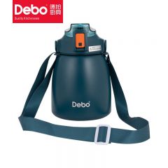 徳铂（Debo） 大肚杯保温杯高颜值可爱水杯学生儿童大容量便携保温杯900ml 蓝色DEP-DS305